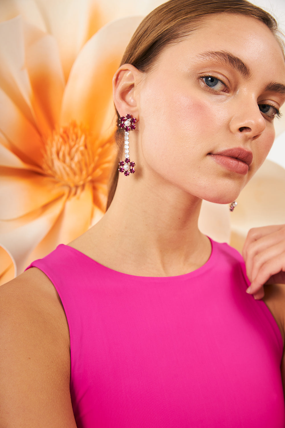 Bonette-Daisy Küpe Dragonfruit-Küpe-3-roqelvaxirum.shop