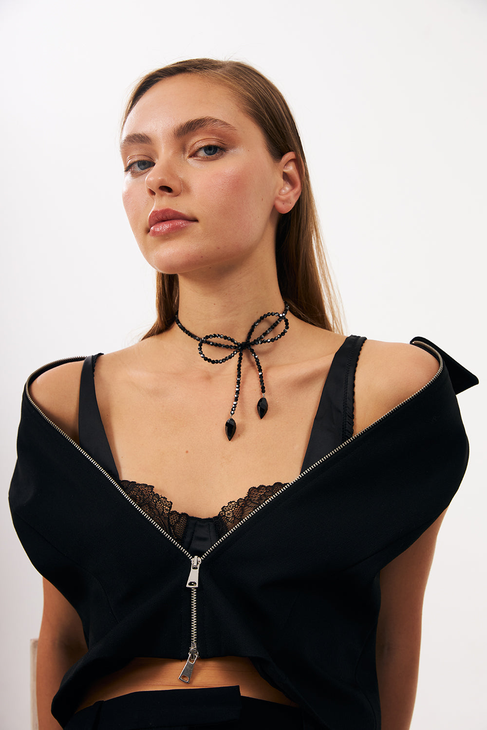 Bonette-Fiyonque Choker Jet-Kolye-3-roqelvaxirum.shop