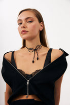 Bonette-Fiyonque Choker Jet-Kolye-3-roqelvaxirum.shop