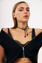Bonette-Fiyonque Choker Jet-Kolye-5-roqelvaxirum.shop