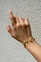 Brambuta-Ankh Siyah Mineli Gold Bileklik-Bileklik-4-roqelvaxirum.shop