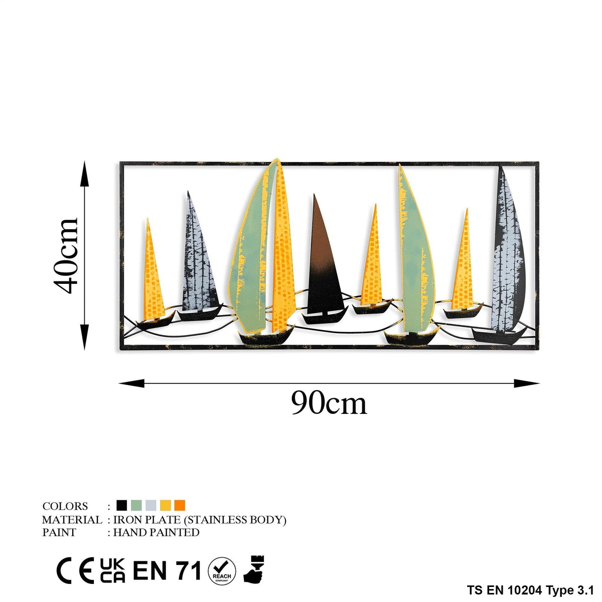 Bys-027-A Dekoratif Metal Duvar Tablosu 