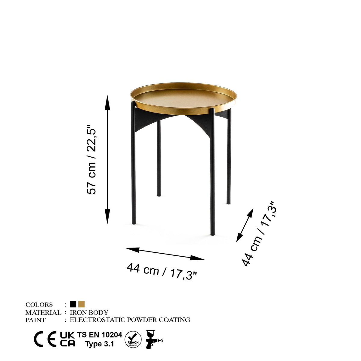 Shb-002 Dekoratif Metal Sehpa 