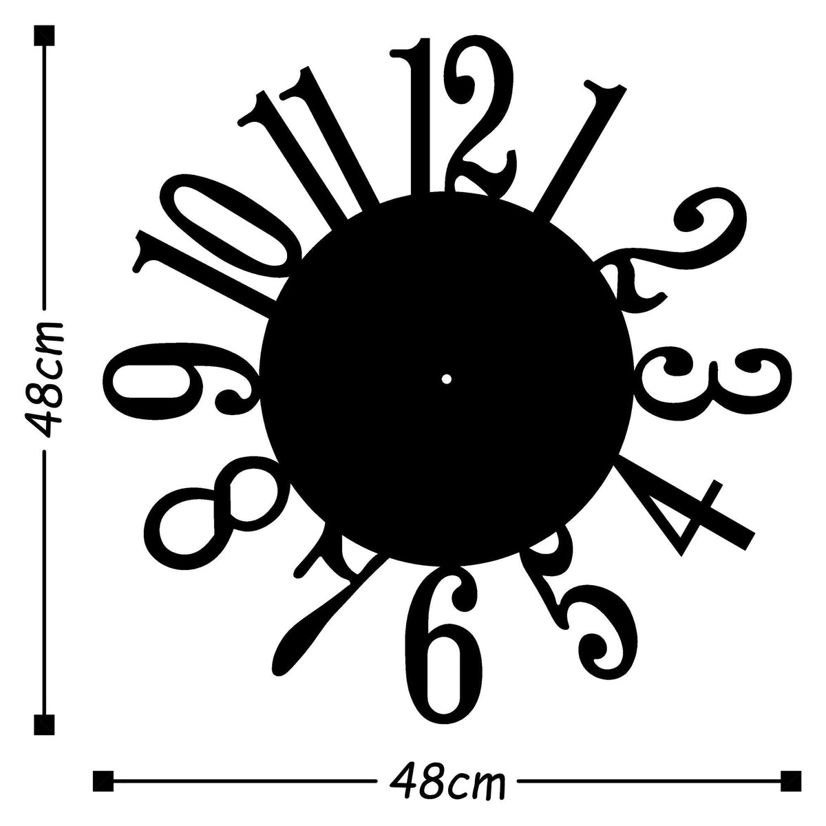 Watch-014 Dekoratif Metal Duvar Saati 