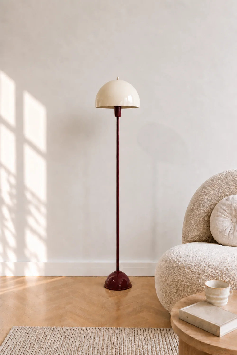 By Lamp-Soho Bordo Krem Metal Lambader-Lambader-1-roqelvaxirum.shop