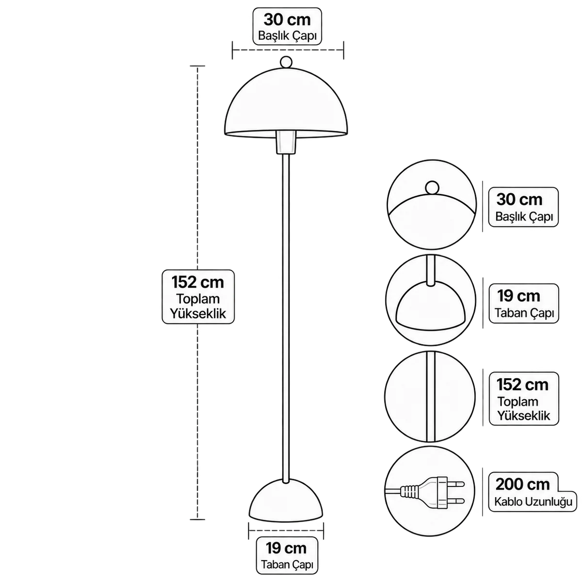 By Lamp-Soho Bordo Krem Metal Lambader-Lambader-4-roqelvaxirum.shop