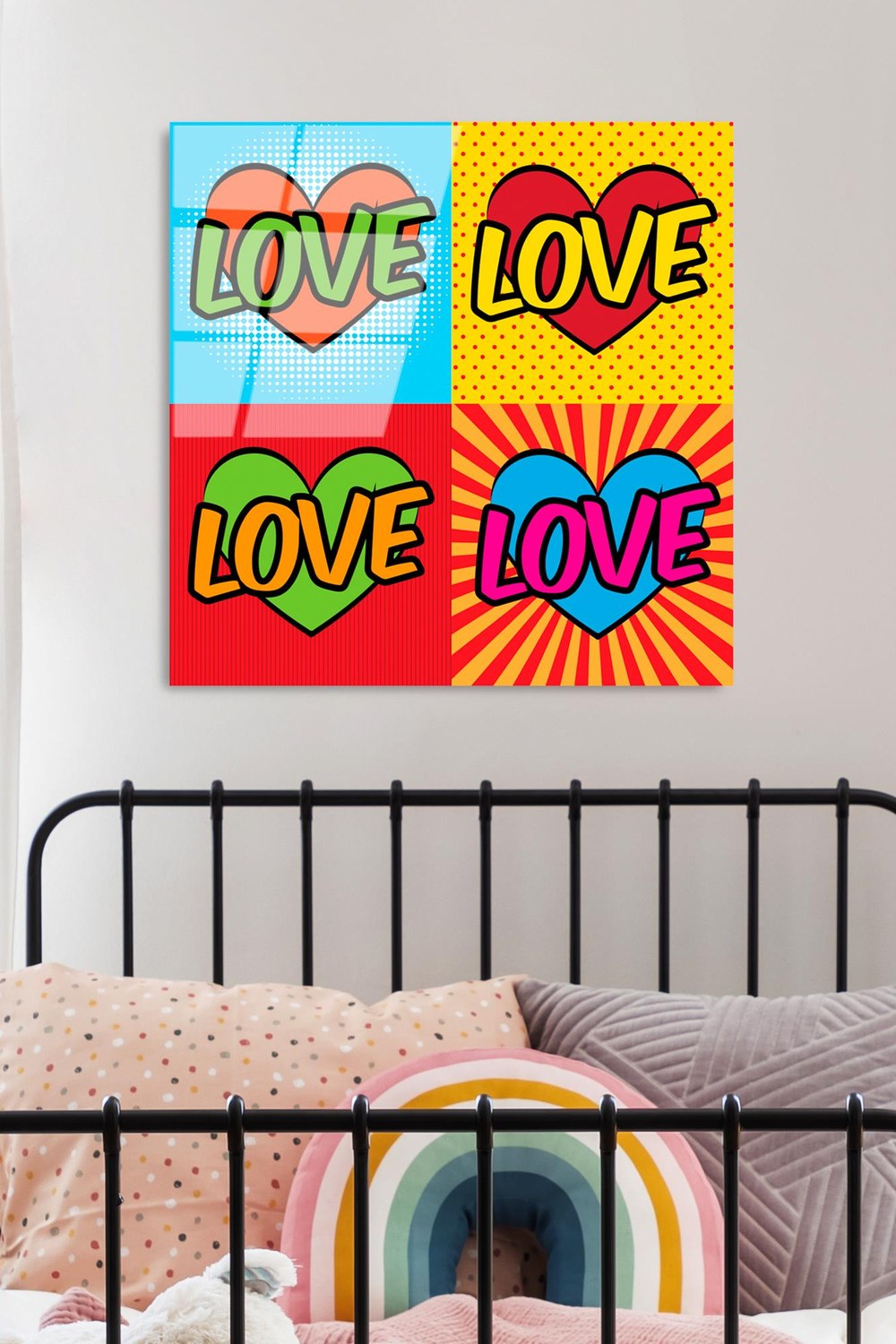 Uv Baskılı Cam Duvar Tablosu, Kare - 50x50 Cm - 1