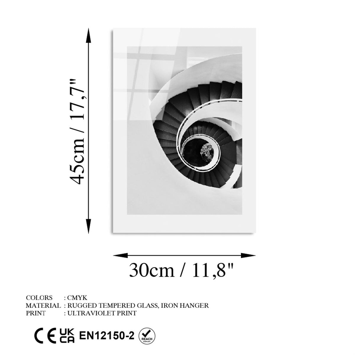 Uv-981 Baskılı Cam Dikdörtgen Duvar Tablosu 