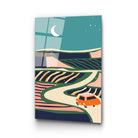 Uv-909 Baskılı Cam Dikdörtgen Duvar Tablosu 