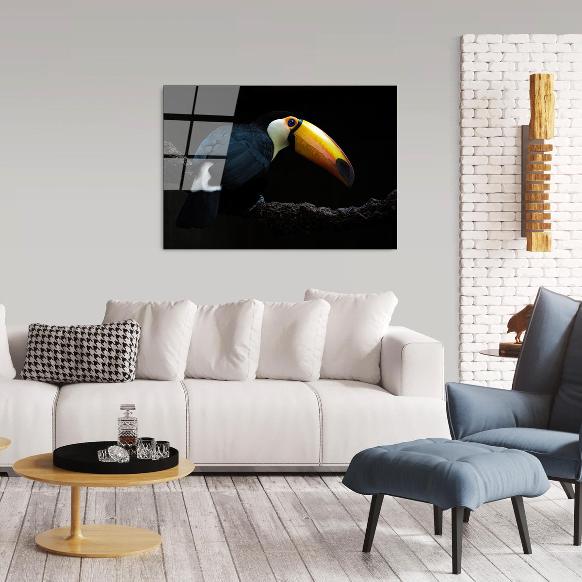 Uv-156 Baskılı Cam Dikdörtgen Duvar Tablosu 