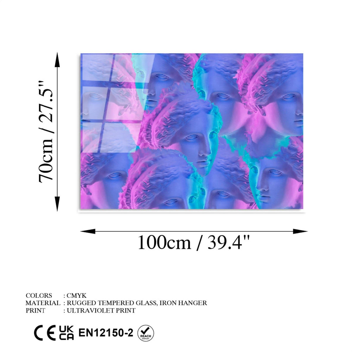 Uv-775 Baskılı Cam Dikdörtgen Duvar Tablosu 