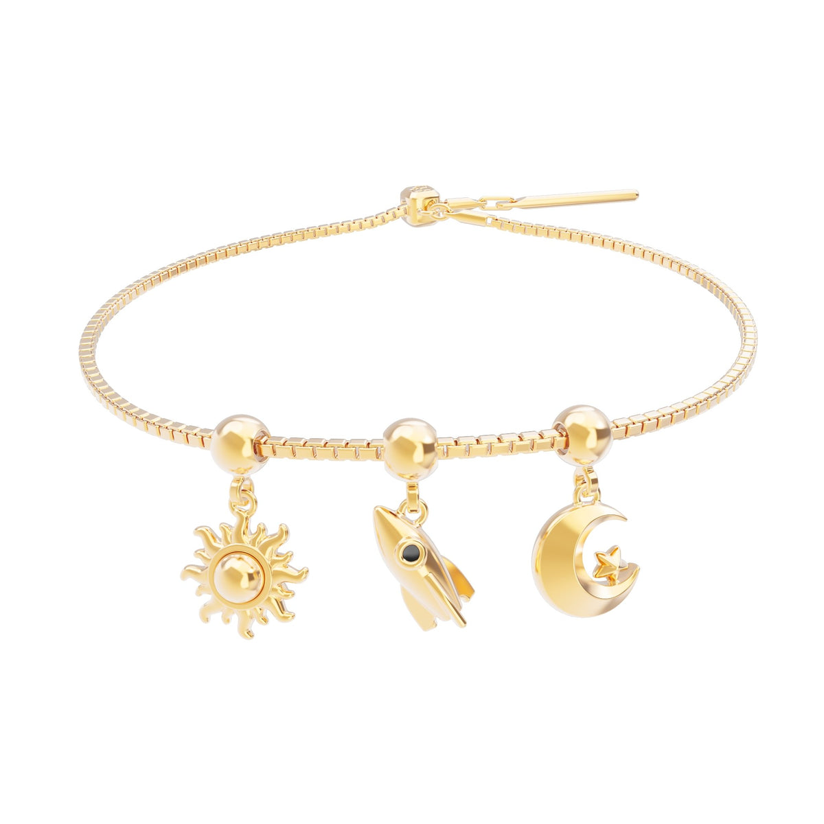 Chocli 18 Ayar Altın Kaplama Charm - Güneş