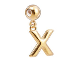 Chocli 18 Ayar Altın Kaplama Charm Harf - X