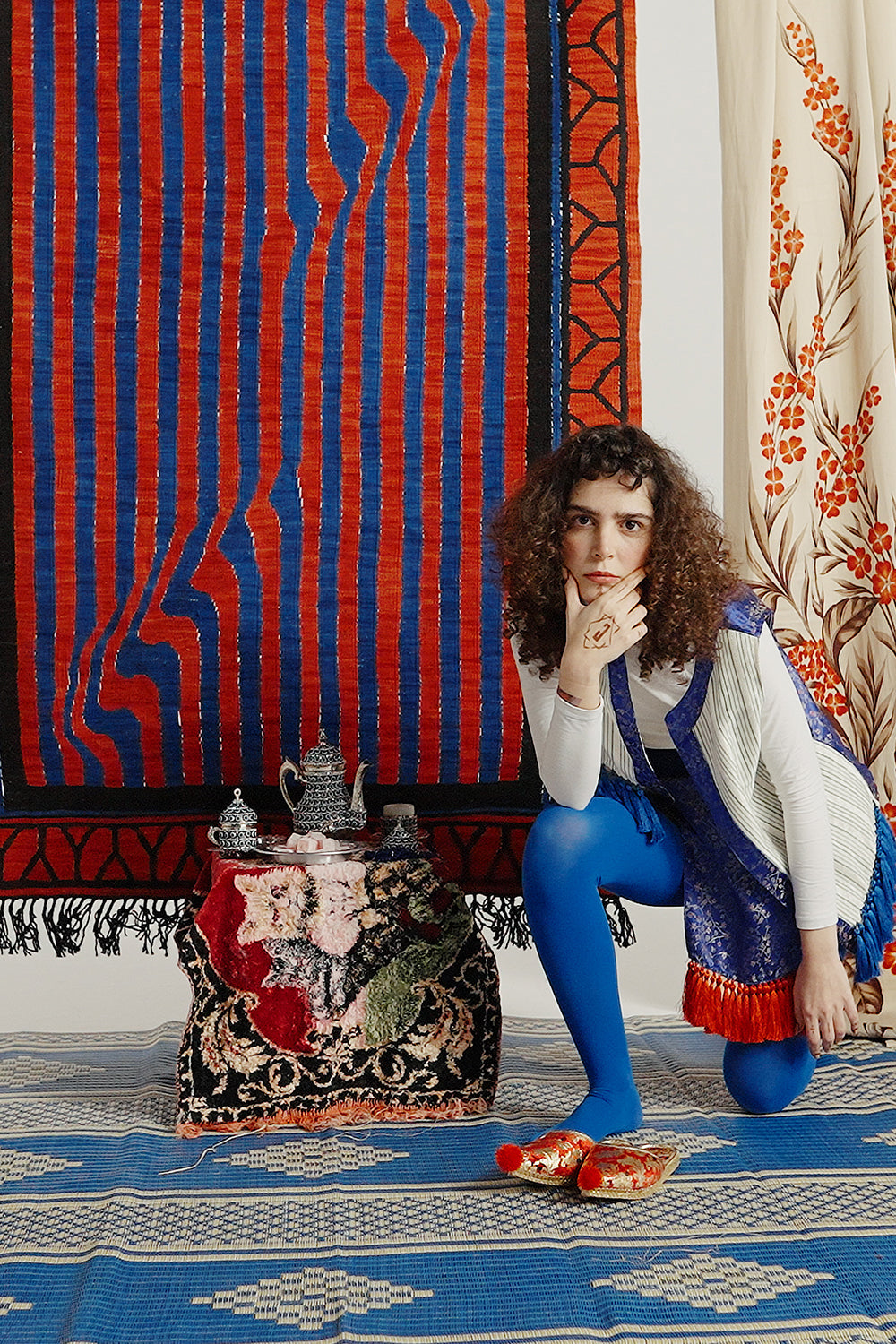Caché Istanbul-Dalga Desenli El Dokuma Modern Yün Kilim-Kilim-5-roqelvaxirum.shop