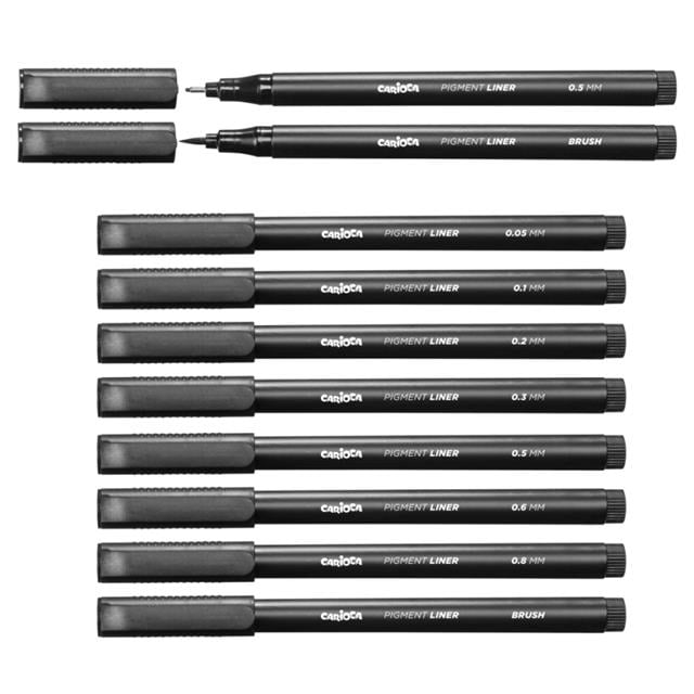 Carioca-Plus Pigmet 8'li Fineliner & Çizim Kalem Seti-Çizim Kalemleri-2-roqelvaxirum.shop