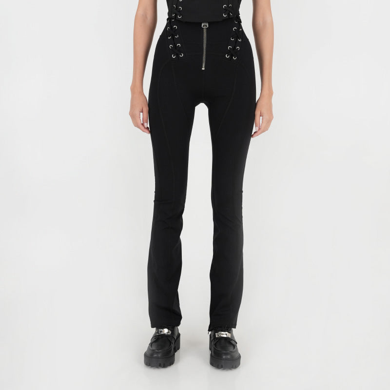 Wown-Carisa Flare Leggings-Activewear-4-roqelvaxirum.shop