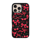 Cherry Ribbon-Leather Premium Kılıf Magsafe Özellikli - Iphone 16 Pro