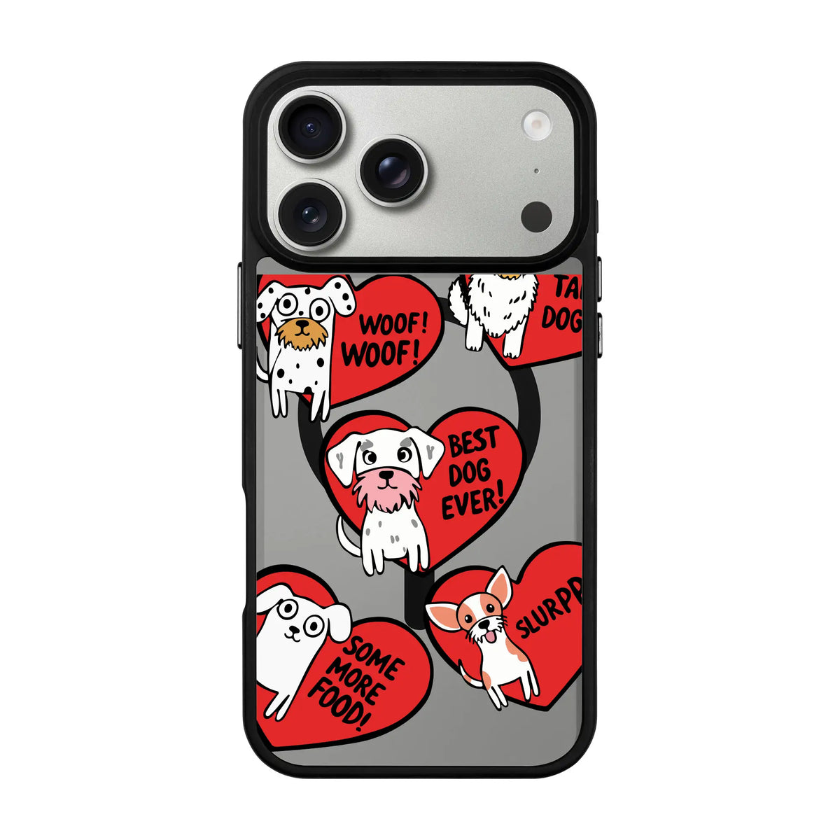 Dogs With Hearts-Blur Kılıf Magsafe Özellikli - Iphone 17 Pro