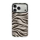 Espresso Zebra-Clear Kılıf Magsafe Özellikli - Iphone 17 Pro