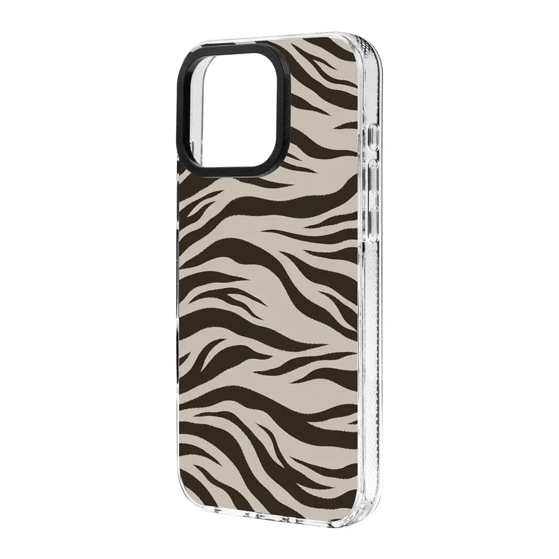 Espresso Zebra-Clear Kılıf Magsafe Özellikli - Iphone 17