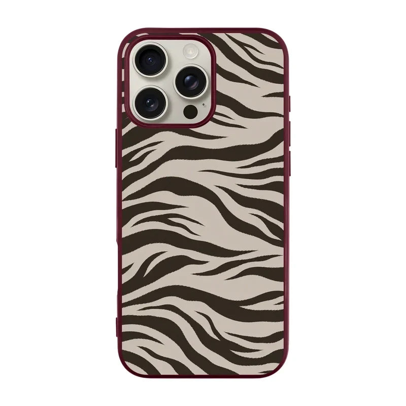 Espresso Zebra-Ultra Silikon Kılıf-Iphone 16 Pro Max