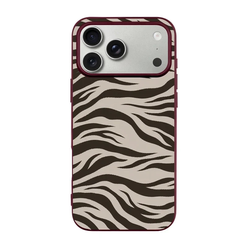 Espresso Zebra-Ultra Silikon Kılıf-Iphone 17 Pro Max