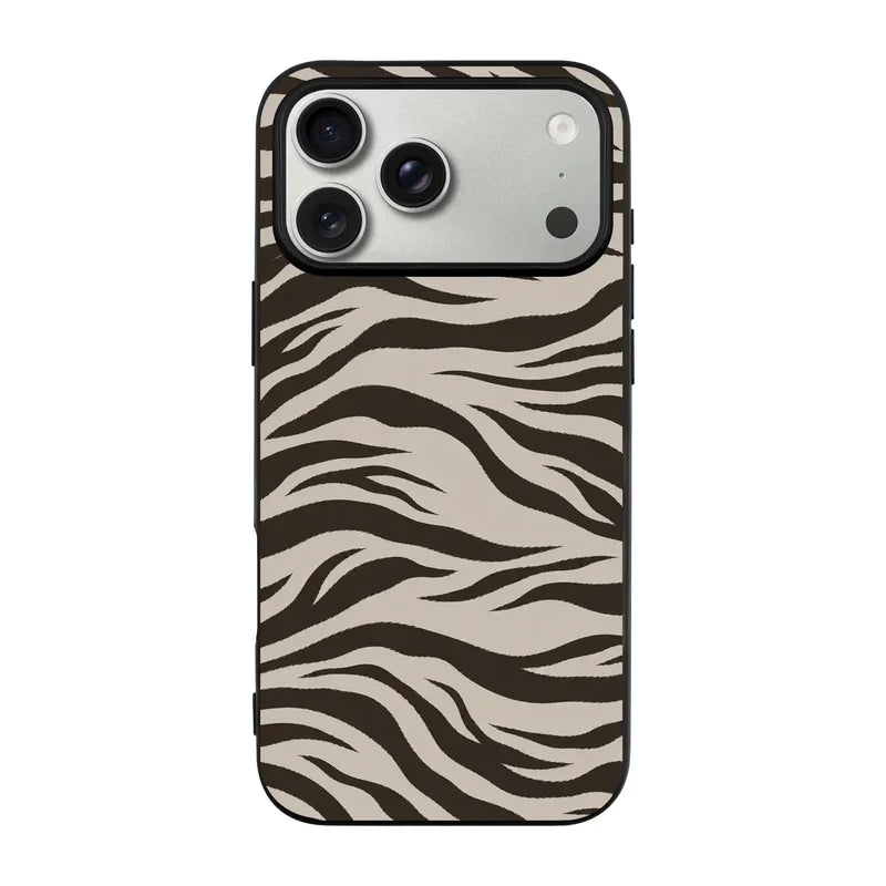 Espresso Zebra-Ultra Silikon Kılıf-Iphone 17 Pro Max