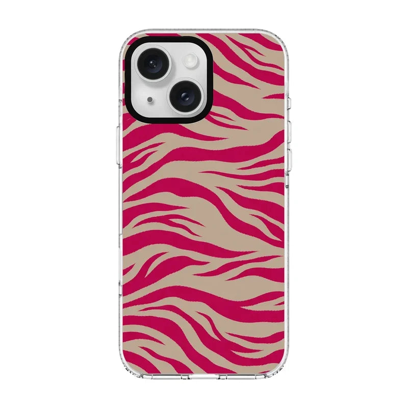 Fuchsia Zebra-Clear Kılıf Magsafe Özellikli - Iphone 17E