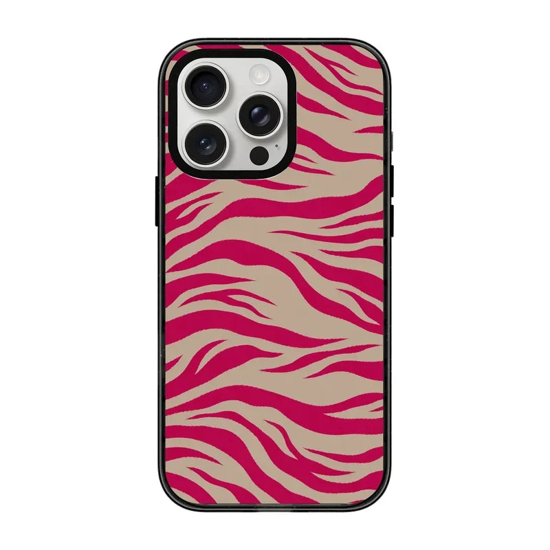 Fuchsia Zebra-Power Kılıf - Iphone 16 Pro Max