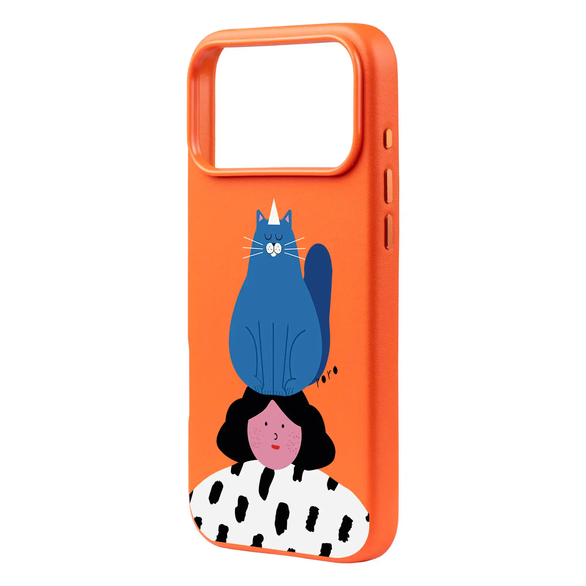 Naughty Cat-Signature Leather Kılıf Magsafe Özellikli - Iphone 17