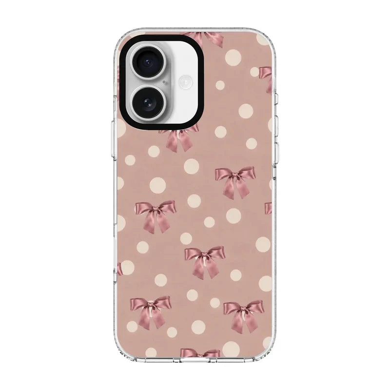 Satin Bows-Clear Kılıf Magsafe Özellikli - Iphone 16 Plus