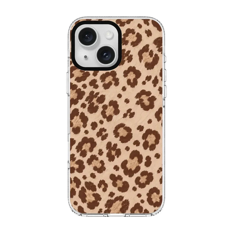 Vanilla Leopard-Clear Kılıf Magsafe Özellikli - Iphone 15