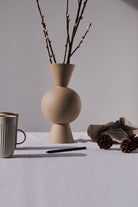 Casi Paped-Goody Mid El Yapımı Porselen Vazo / Krem-Vazo-3-roqelvaxirum.shop