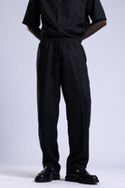 Catch-Keten Pantolon - Siyah-Pantolon-2-roqelvaxirum.shop