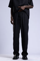 Catch-Keten Pantolon - Siyah-Pantolon-3-roqelvaxirum.shop
