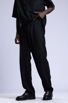 Catch-Keten Pantolon - Siyah-Pantolon-4-roqelvaxirum.shop
