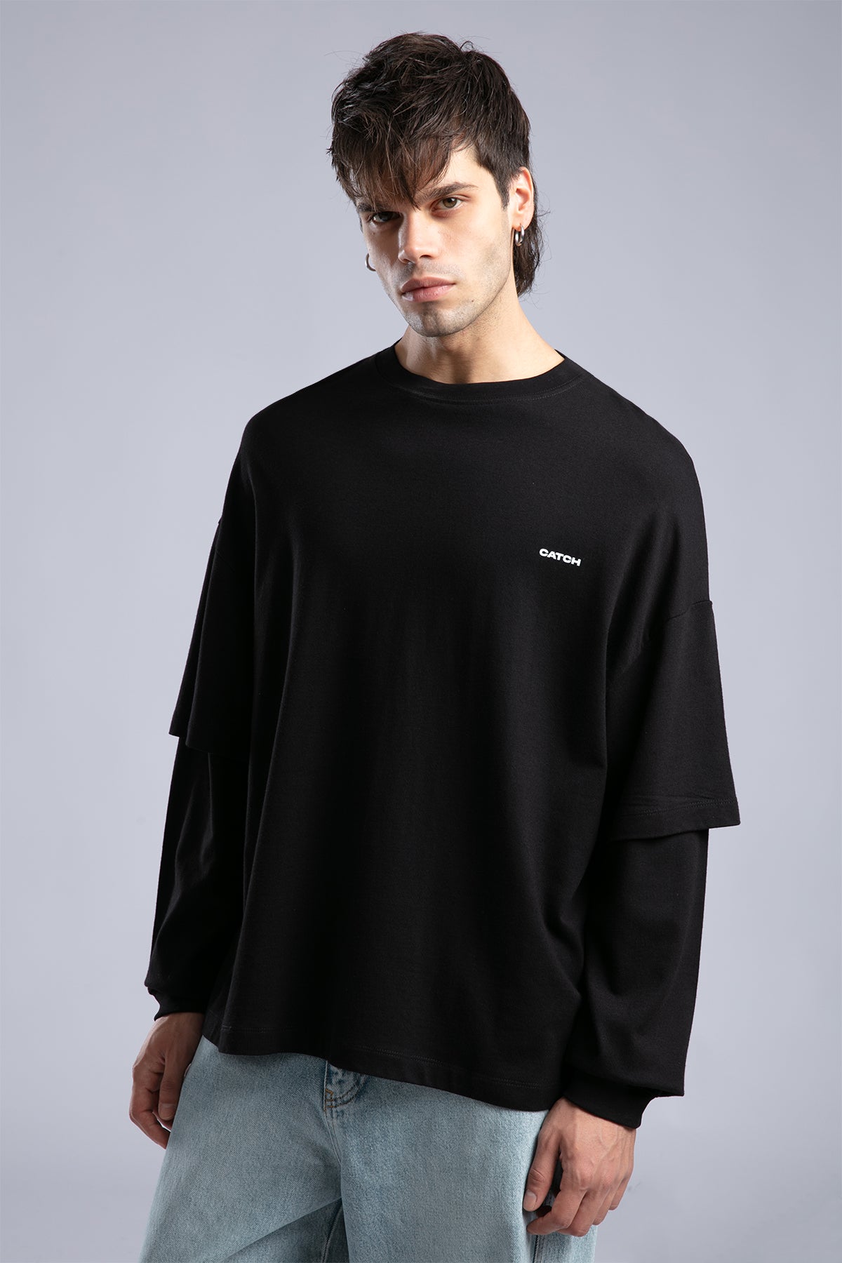 Catch-Minimal Logo Detaylı Basic İnce Sweatshirt-Sweatshirts & Hoodies-2-roqelvaxirum.shop