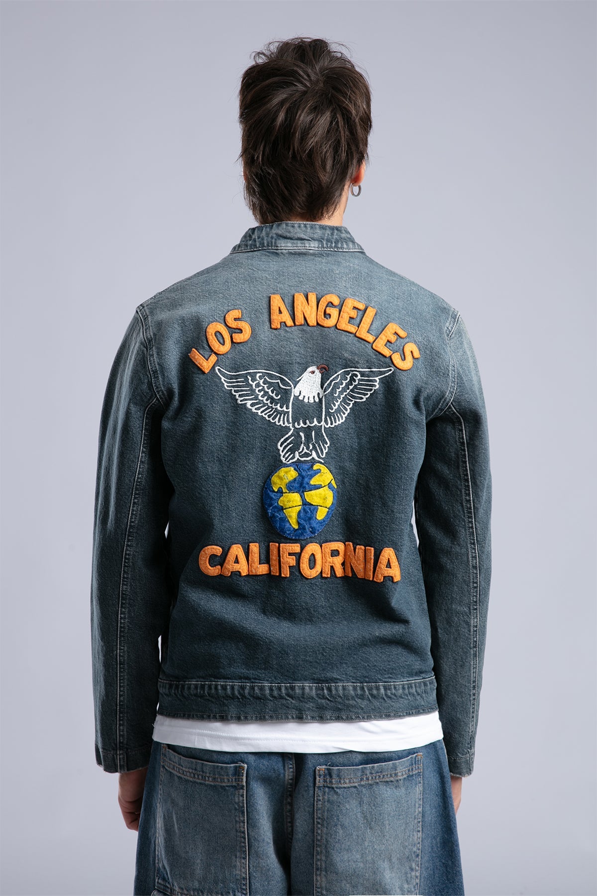 Catch-Nakış Detaylı Biker Form Denim Ceket-Ceket-6-roqelvaxirum.shop