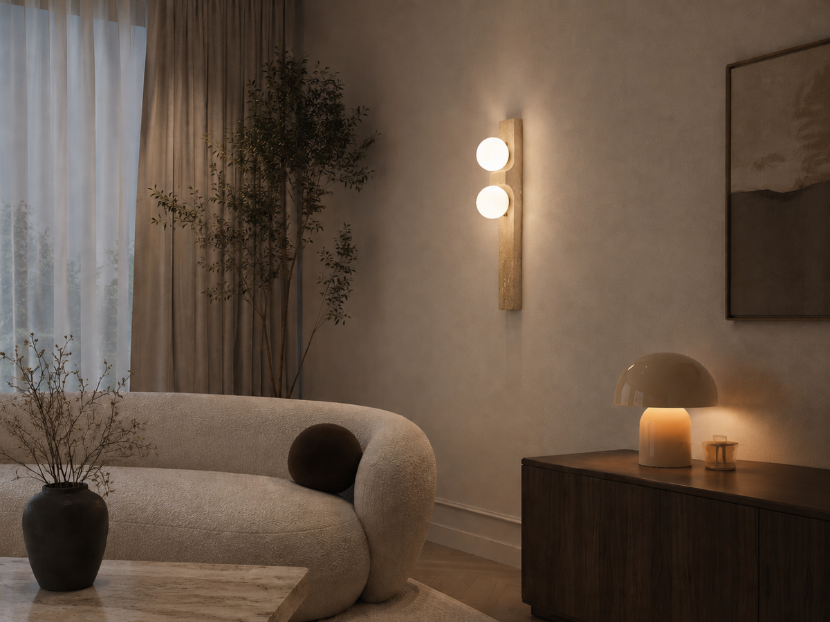 Lumiana-Caldera Tall Traverten İkili Aplik-Aplik-2-roqelvaxirum.shop