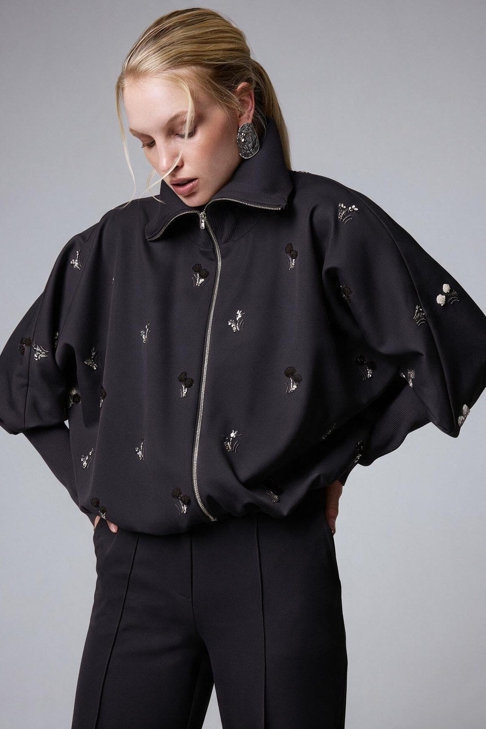 Nina Bomber Ceket - Siyah - 0