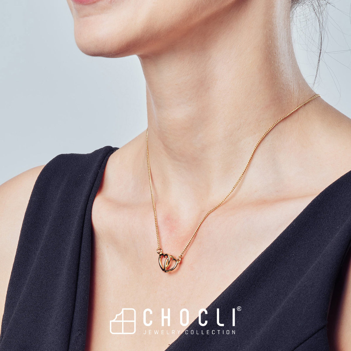 Chocli-18 Ayar Altın Kaplama Hearts Kolye-Kolye-7-roqelvaxirum.shop