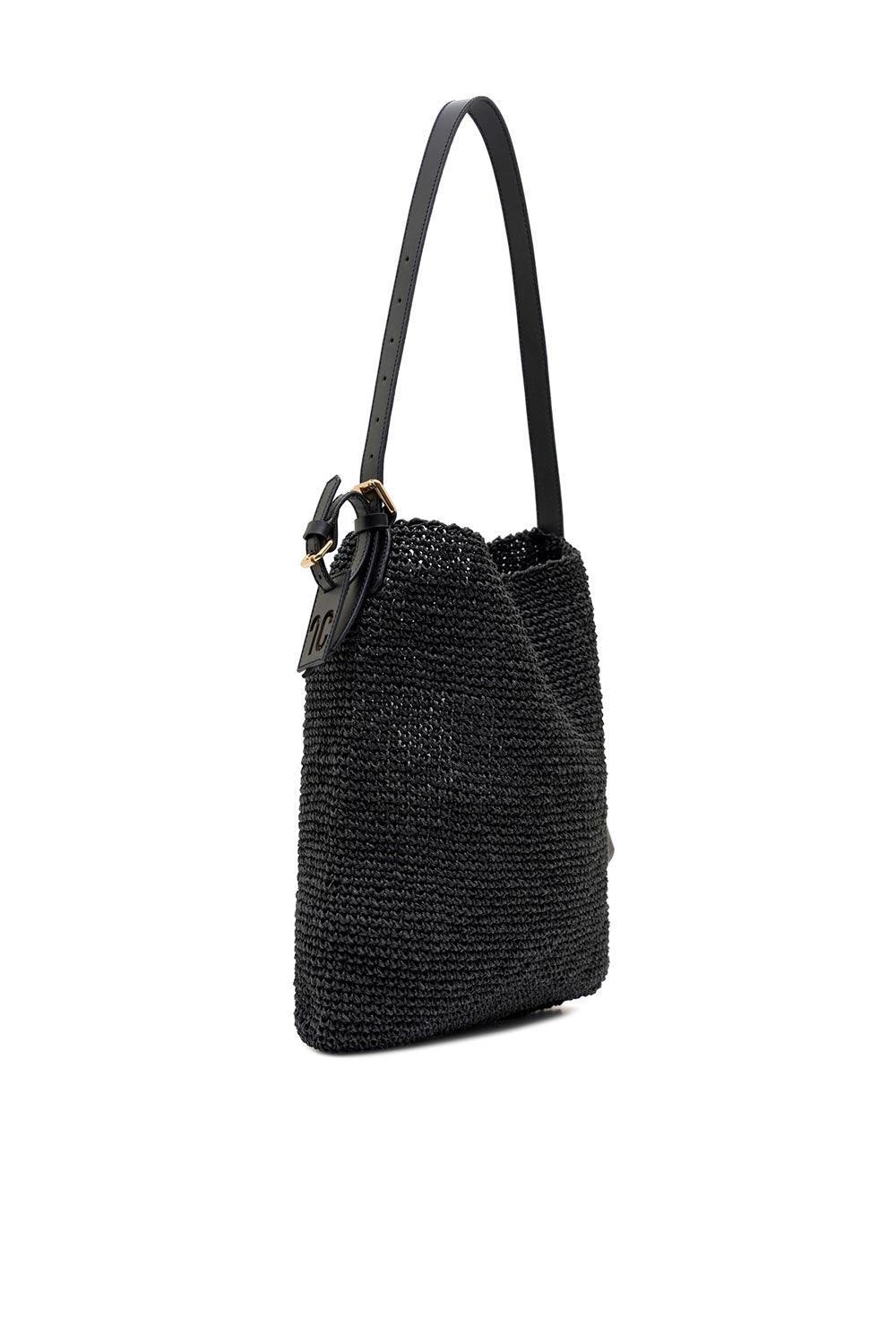 Clentti-Basic Bag Black Hasır Siyah Çanta-Omuz Çantası-2-roqelvaxirum.shop