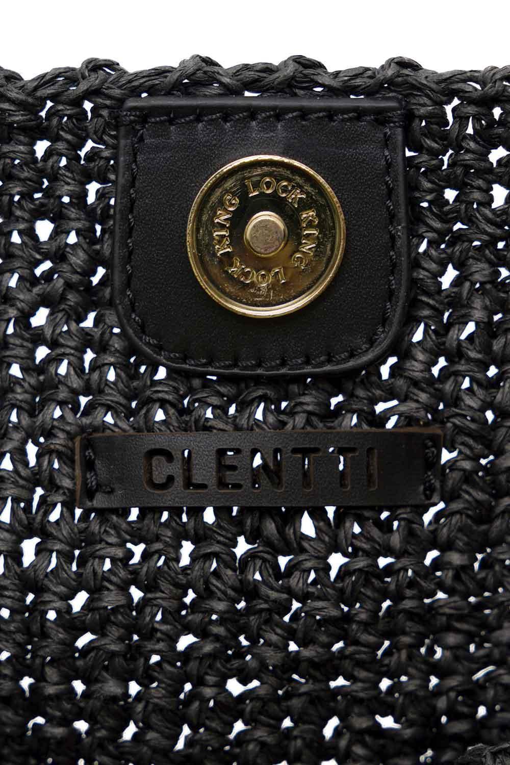 Clentti-Basic Bag Black Hasır Siyah Çanta-Omuz Çantası-5-roqelvaxirum.shop