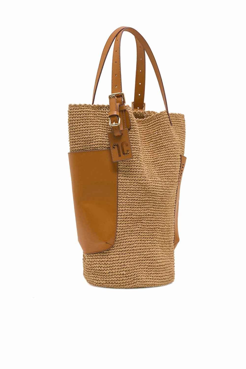 Clentti-Bucket Bag Tan-Omuz Çantası-2-roqelvaxirum.shop