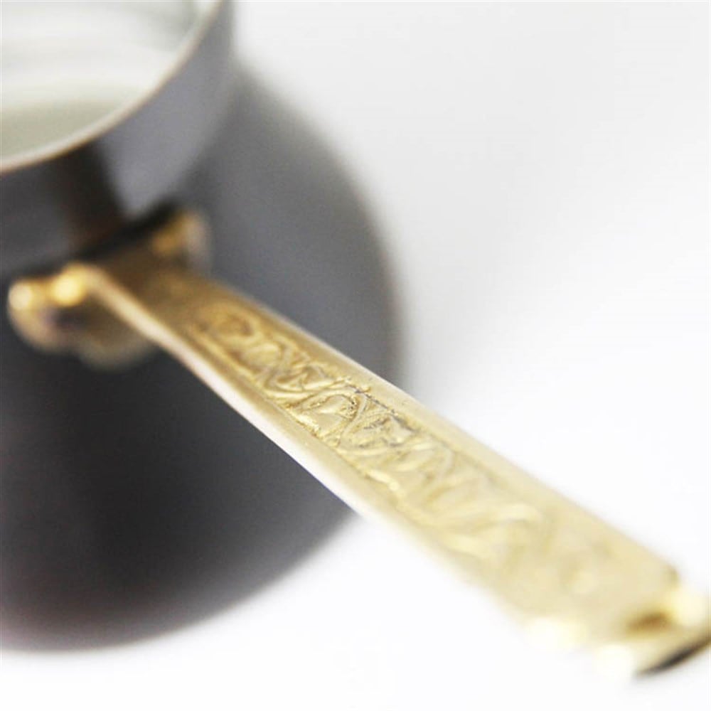 Coho Objet-Antique Bakır Türk Kahve Cezvesi Döküm İşleme Kulp L-Cezve-3-roqelvaxirum.shop