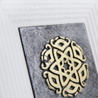 Coho Objet-Coho Art "Kozmos" Mandala Kabartma Tablo Varak & Gümüş Pastel Uygulama-Tablo-3-roqelvaxirum.shop