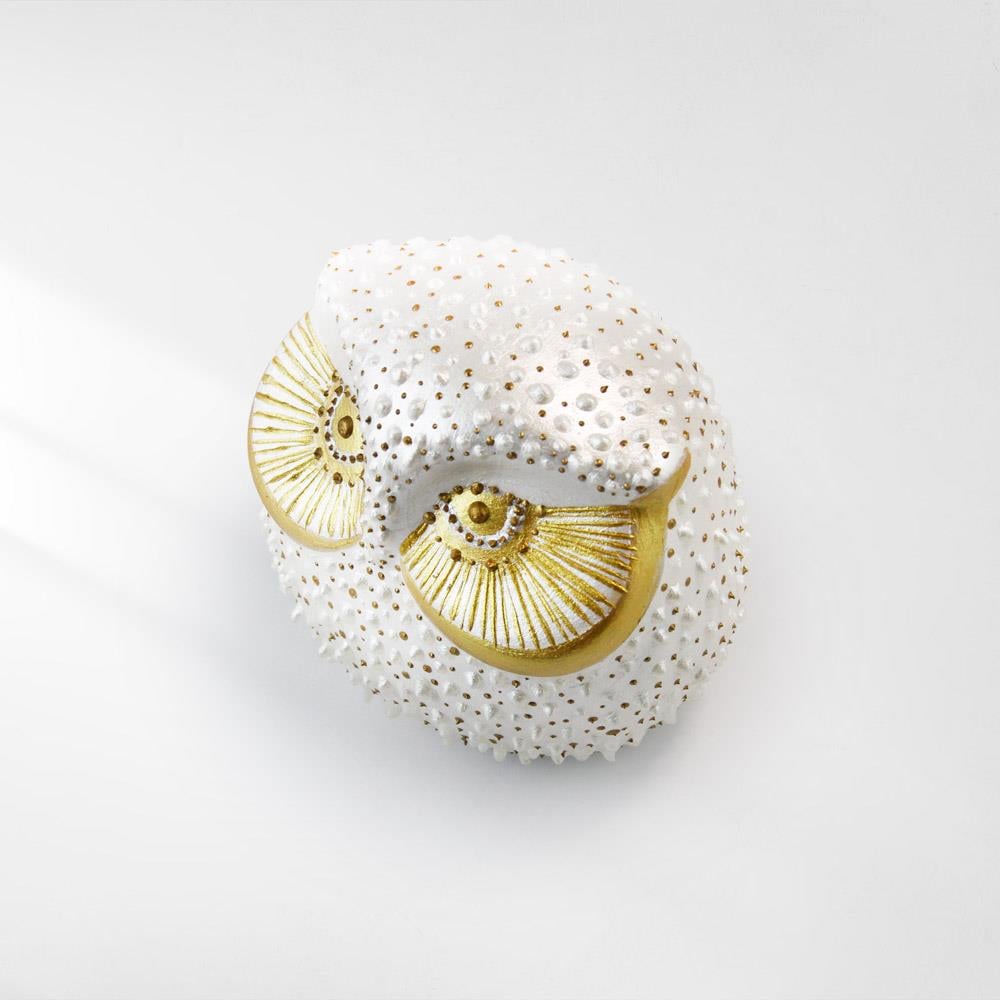 Coho Objet-Coho Art Tılsımlı Baykuş El Yapımı Sanatsal Dekoratif Obje Pearl White-Biblo-8-roqelvaxirum.shop