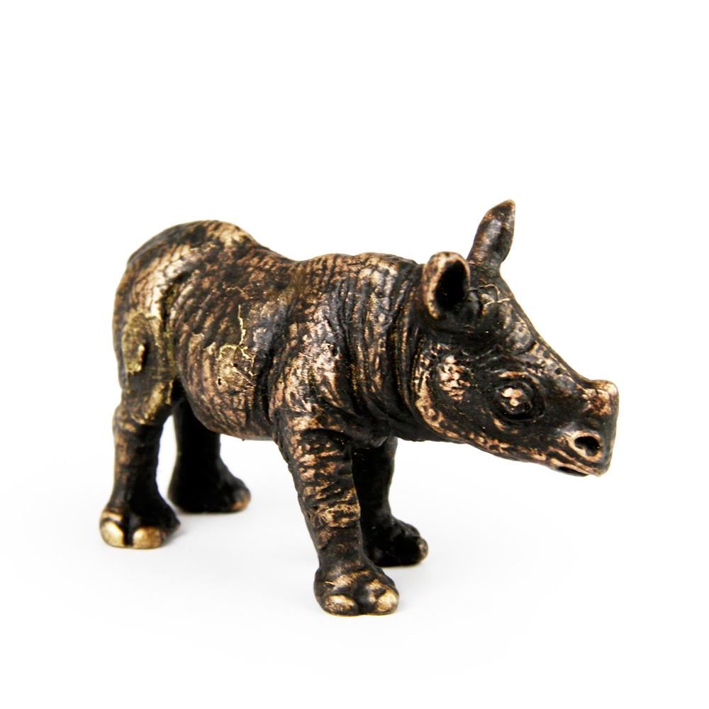 Coho Objet-Coho Brazen Dekoratif Pirinç Döküm Dekoratif Su Aygırı Heykeli-Dekoratif Objeler-1-roqelvaxirum.shop