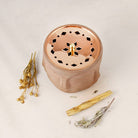 Coho Objet-Coho Concre Terra El Dökümü Bakır Kapaklı Tütsü çanağı-Concre Serisi Tütsü Çanakları-2-roqelvaxirum.shop