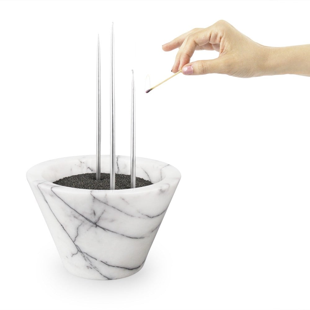 Coho Objet-Coho Crystal Bless Mermer Dilek çanağı Mumluk & Mum Seti-Mum-3-roqelvaxirum.shop